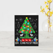 Geboren op Chemistree Funny Science Kerstboom Ch Kaart (Gele Bloem)