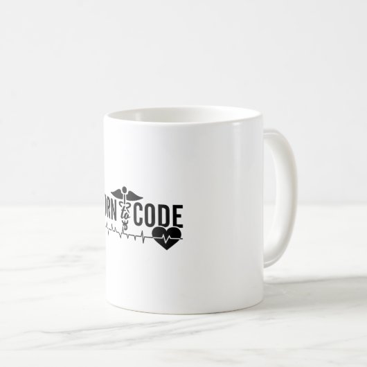 Geboren op Code Medical Coder Programmer ICD Coder Koffiemok (Voorkant rechts)