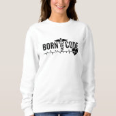 Geboren op Code Medical Coder Programmer ICD Coder Trui (Voorkant)