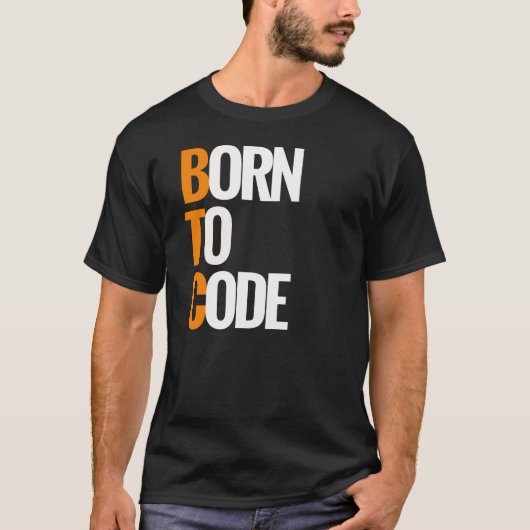 Geboren op Code - PHP Programmer Coder T-shirt (Voorkant)