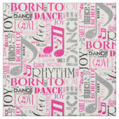 Geboren op Dance Pink/Black ID277 Stof (Swatch)