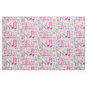 Geboren op Dance Pink/Black ID277 Stof (Fat Quarter)