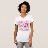 Geboren op Dance Pink/Black ID277 T-shirt (Voorkant volledig)