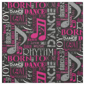 Geboren op Dance Pink/White ID277 Stof (Swatch)