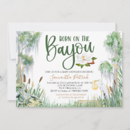 Geboren op de Bayou Baby shower Invitation Kaart