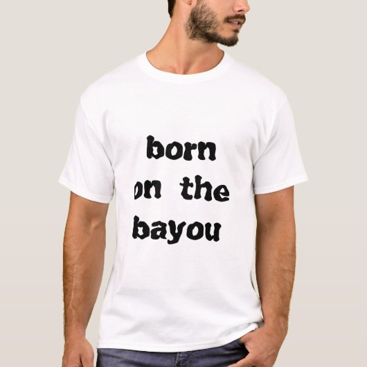 geboren op de lok t-shirt (Voorkant)