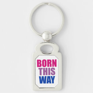Geboren op deze manier Biseksuele Bi Pride LGBTQ Sleutelhanger