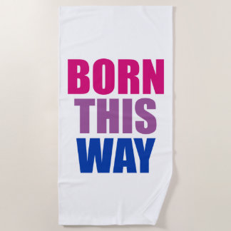 Geboren op deze manier Biseksuele Bi Pride LGBTQ Strandlaken