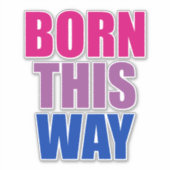 Geboren op deze manier Biseksuele Bi trots LGBTQ Sticker (Voorkant)