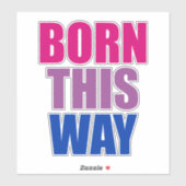 Geboren op deze manier Biseksuele Bi trots LGBTQ Sticker (Vel)