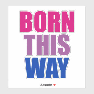 Geboren op deze manier Biseksuele Bi trots LGBTQ Sticker