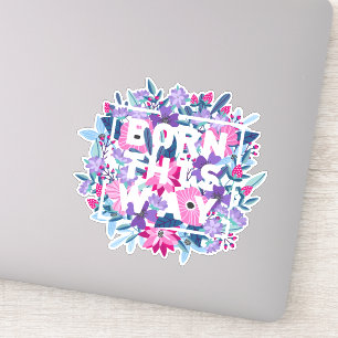 Geboren op deze manier Floral Bi Pride Sticker
