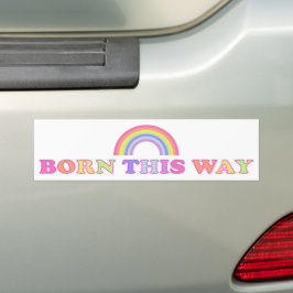 Geboren op deze manier! - LGBT/Gay Pride Rainbow Bumpersticker