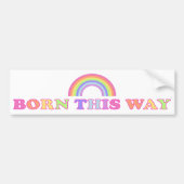 Geboren op deze manier! - LGBT/Gay Pride Rainbow Bumpersticker (Voorkant)