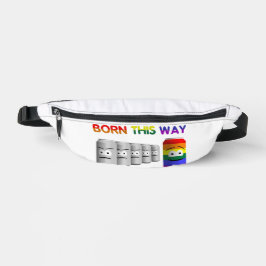 Geboren op deze manier LGBT Rainbow Stripe Heuptasje