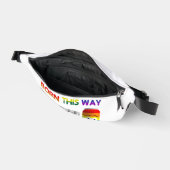 Geboren op deze manier LGBT Rainbow Stripe Heuptasje (Open)