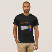 Geboren op deze manier LGBT Rainbow Stripe T-shirt (Voorkant volledig)