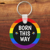 Geboren op deze manier Pride Sleutelhanger (Achterkant)
