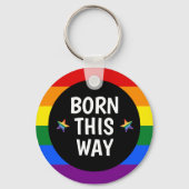 Geboren op deze manier Pride Sleutelhanger (Achterkant)