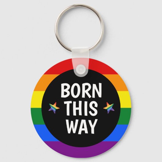 Geboren op deze manier Pride Sleutelhanger (Achterkant)