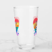 Geboren op deze manier Rainbow Heart Glas (Links)