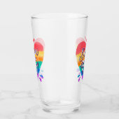 Geboren op deze manier Rainbow Heart Glas (Rechts)