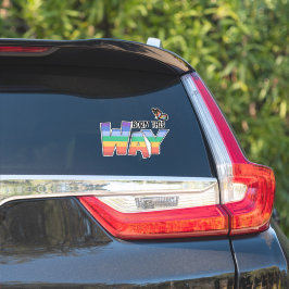 Geboren op deze manier regenboog sticker