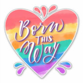 Geboren op deze Way Pride Heart Sticker (Voorkant)