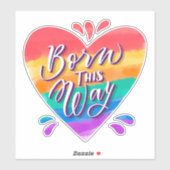Geboren op deze Way Pride Heart Sticker (Vel)