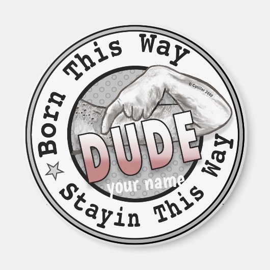 Geboren op een kerel magneet (Voorkant)