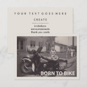 geboren op fiets kaart (Voorkant / Achterkant)