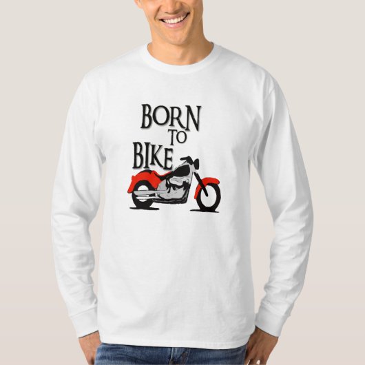 Geboren op fiets t-shirt (Voorkant)