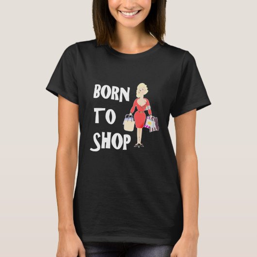 Geboren op Funny Girly Novelty Graphic T-shirt (Voorkant)