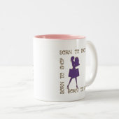 Geboren op Funny Mugs Tweekleurige Koffiemok (Voorkant rechts)