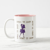 Geboren op Funny Mugs Tweekleurige Koffiemok (Links)