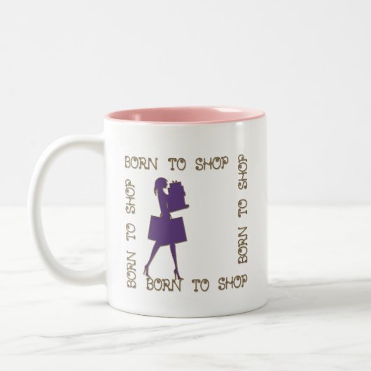 Geboren op Funny Mugs Tweekleurige Koffiemok (Links)