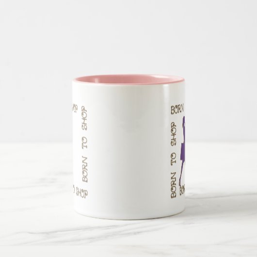 Geboren op Funny Mugs Tweekleurige Koffiemok (Center)