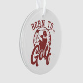 Geboren op golf ornament (voorkant)