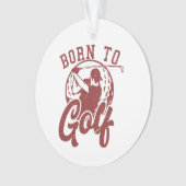Geboren op golf ornament (voorkant)