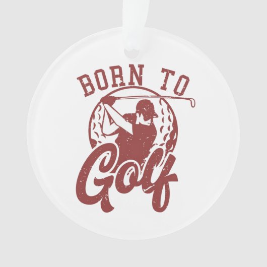 Geboren op golf ornament (voorkant)