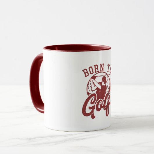 Geboren op golfterrein mok (Voorkant links)