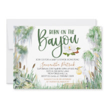 Geboren op het Bayou Swamp Baby shower Invitation