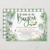 Geboren op het Bayou Swamp Baby shower Invitation Kaart (Voorkant / Achterkant)