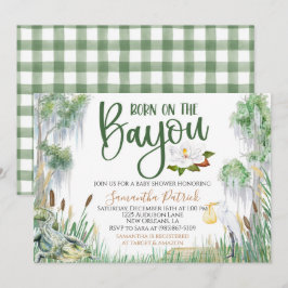 Geboren op het Bayou Swamp Baby shower Invitation Kaart