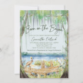 Geboren op het Bayou Swamp Baby shower Invitation Kaart (Voorkant)