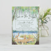 Geboren op het Bayou Swamp Baby shower Invitation Kaart (Staand voorkant)