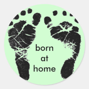 geboren op huisstickers ronde sticker
