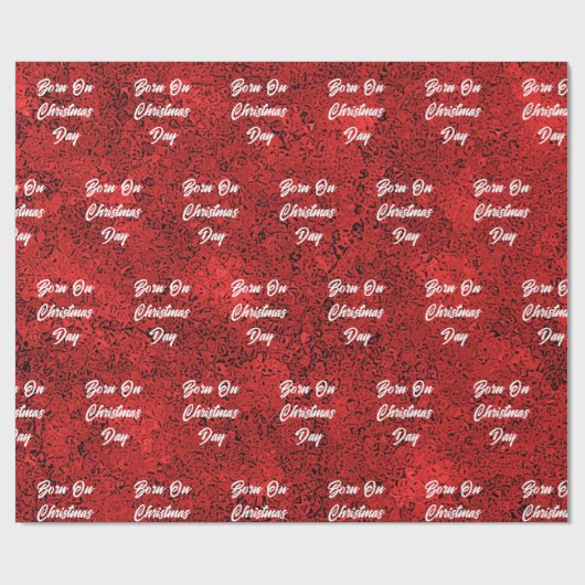 Geboren op kerstdagpapier cadeaupapier (Vlak)