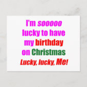 Geboren op kerstmis feestdagenkaart (Voorkant)