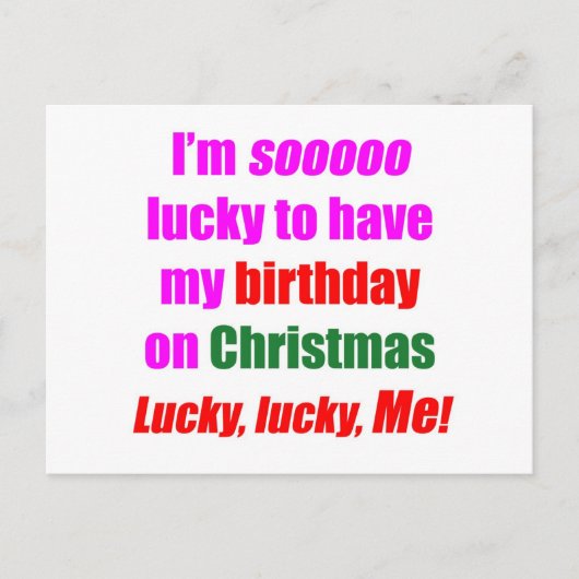 Geboren op kerstmis feestdagenkaart (Voorkant)